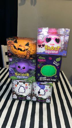 Halloween Squishy Toys ghost ,pumpkin, zombie brain ,spider