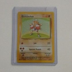 Hitmonchan Holographic Base Set Pokemon Card