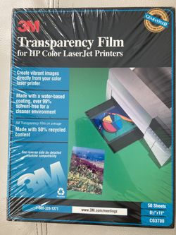 NEW 3M Transparency Film for HP Color LaserJet Printers CG3700 Printer Paper