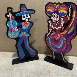 Día De Los Muertos Mexican Dancing Suger Skulls Set