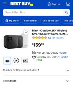 Blink Outdoor 2k+ wireless security camera & SD card