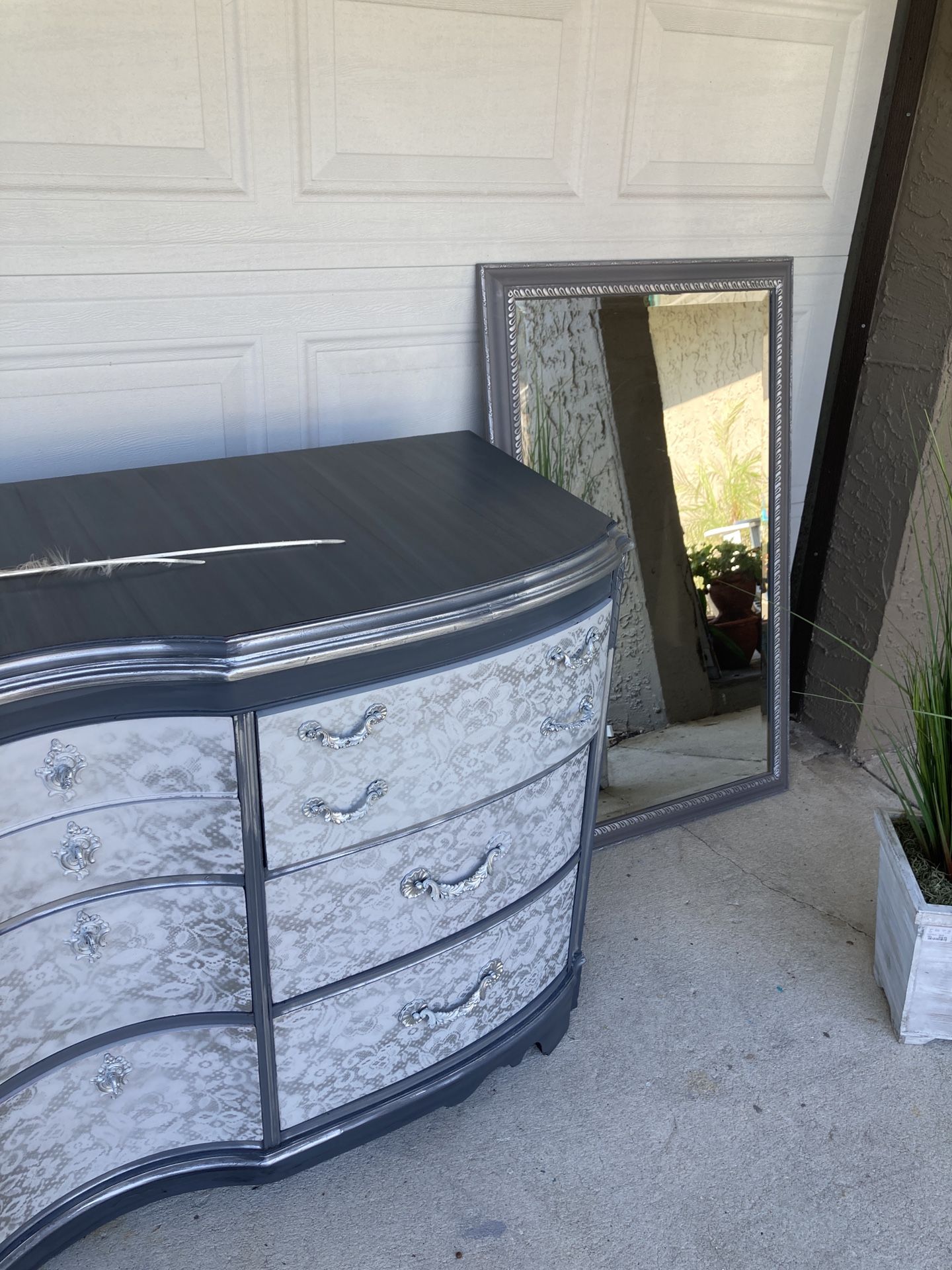 Pretty Dresser In Grey And Silver 