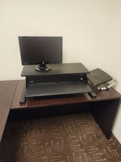 Black Sit-Stand Desk Converter Riser
