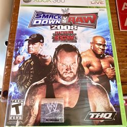 SmackDown Vs Raw 2008 Xbox 360 Game $10