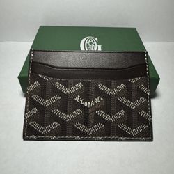Chocolate Brown Goyard Cardholder New With Tags