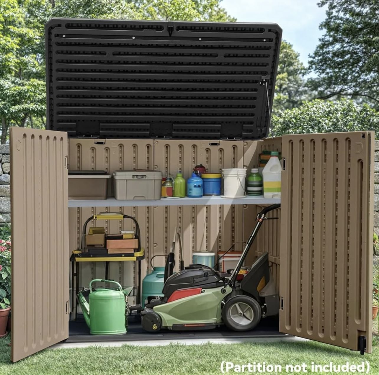 OUTDOOR STORAGE SHED 35 CU FEET WATERPROOF AND LOCKABLE BRAND NEW JUST BUILT!!!