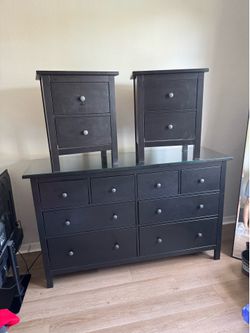 IKEA Hemnes 8 drawer dresser and two nightstands