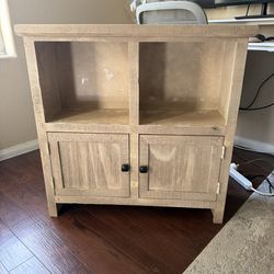 Wood Storage Cabinet / Console Table with Shelves + Doors