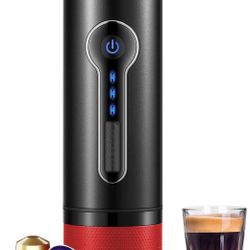 CONQUECO Portable Espresso Maker Travel Coffee Maker Portable Electric Espresso Machine suit for Travel , Outdoor , Home and Office