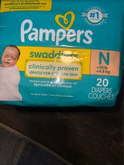 Pampers Swaddlers Size N. 20 Count