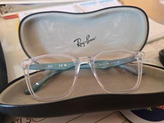 Ray Bans  clear lenses with teal