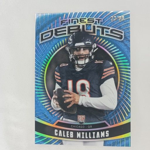 2024 Caleb Williams Topps Finest Football Finest Debuts Blue Rookie 33/99
