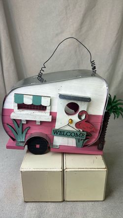 Symbol Gift Inc. Retro Flamingo Camper Birdhouse