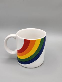 ​Vintage 1984 F.T.D.A. Rainbow Ceramic Coffee Mug