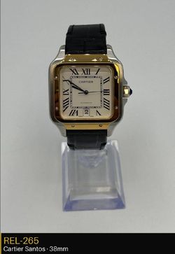 Champagne Face with Gold Bezel – Two-Tone Square Style