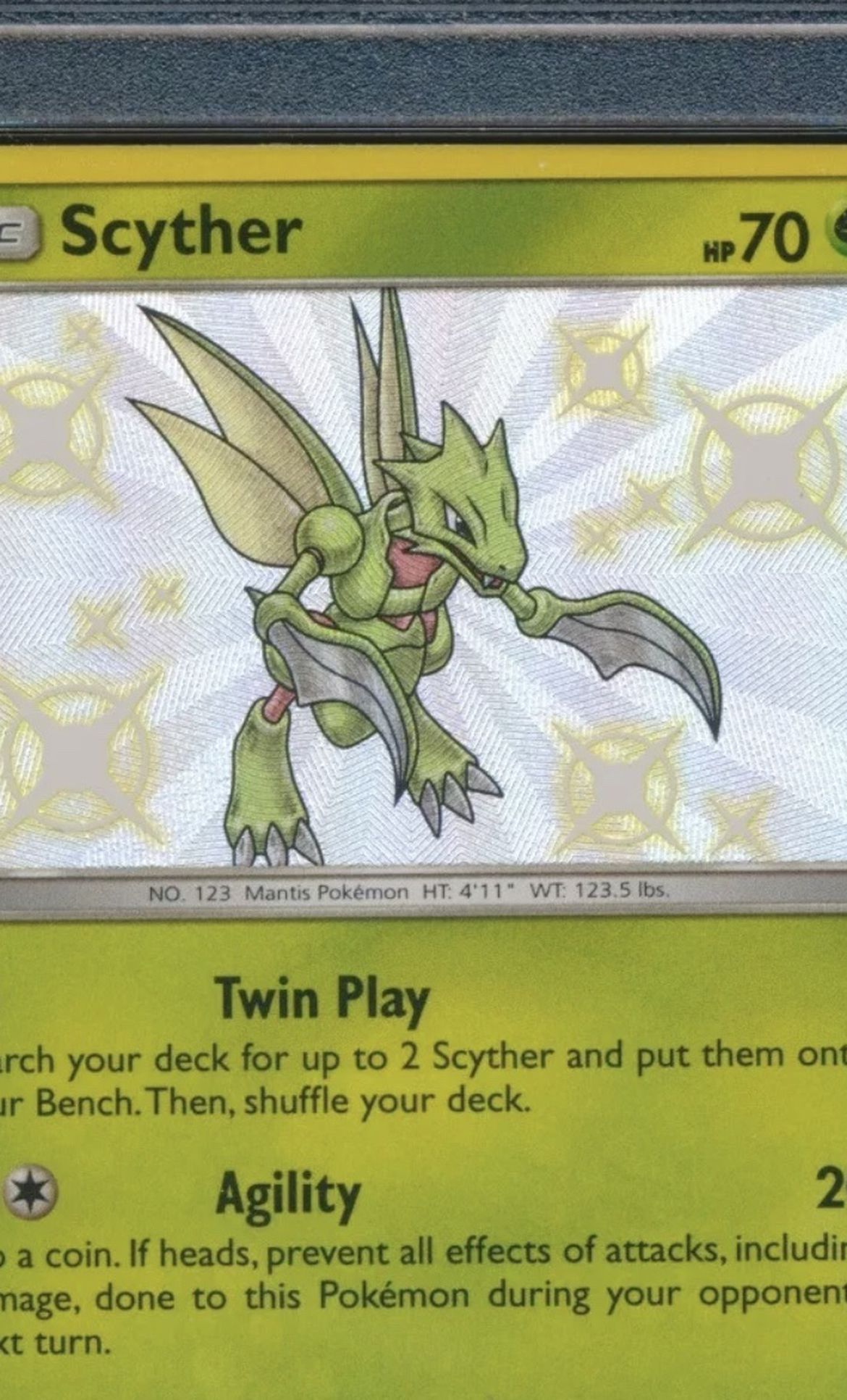 PSA 8 Scyther Hidden Fates Pokemon Card