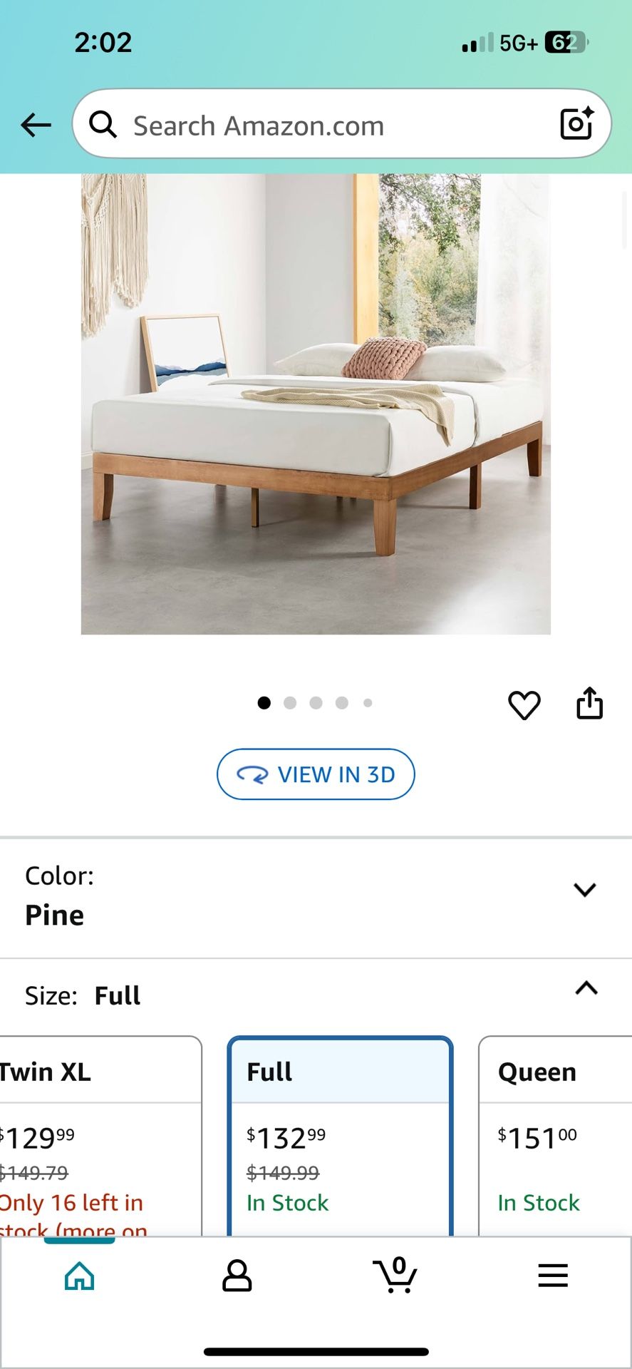 Full Size Platform Bed Frame * Free