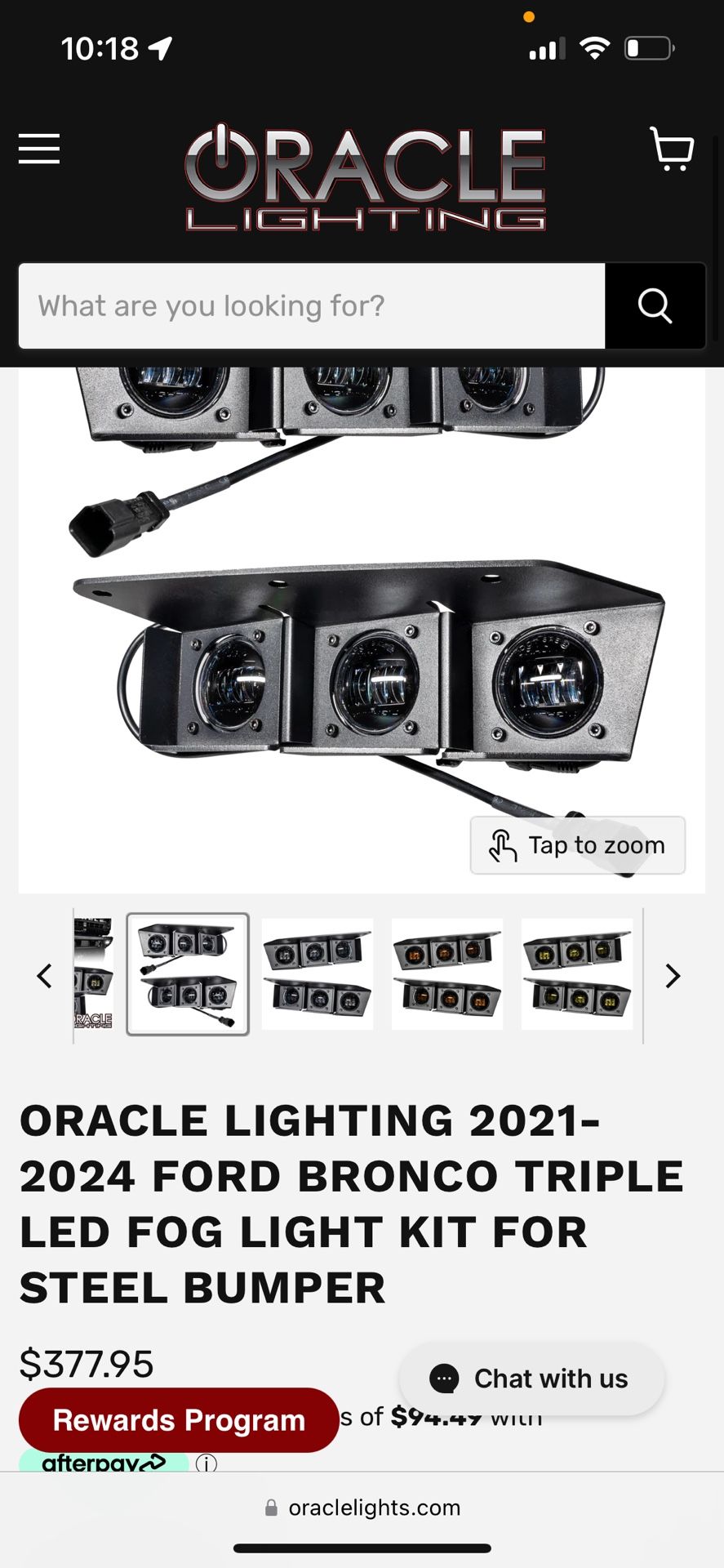 Oracle LED Fog Lamps For Bronco Modular Bumper