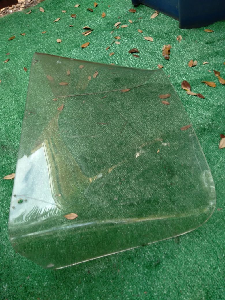 Plastic windshield for bass boat or flats boat