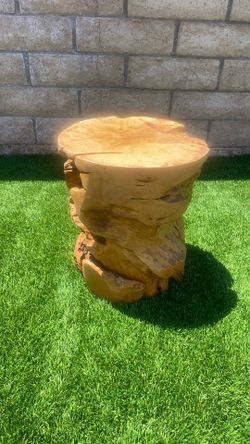 Faux petrified wood table
