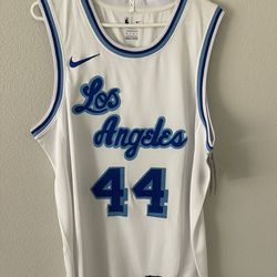 White Jerry West Laker Jersey 