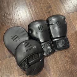 Sanabul Boxing Gloves With Punching Mitts