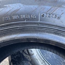 Set of 2 nice tires 235/70/15 ( We install & balance )