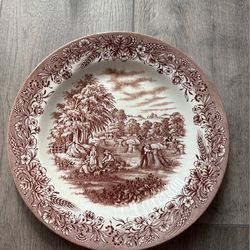 Churchill Currier & Ives Harvest Dinner Plate