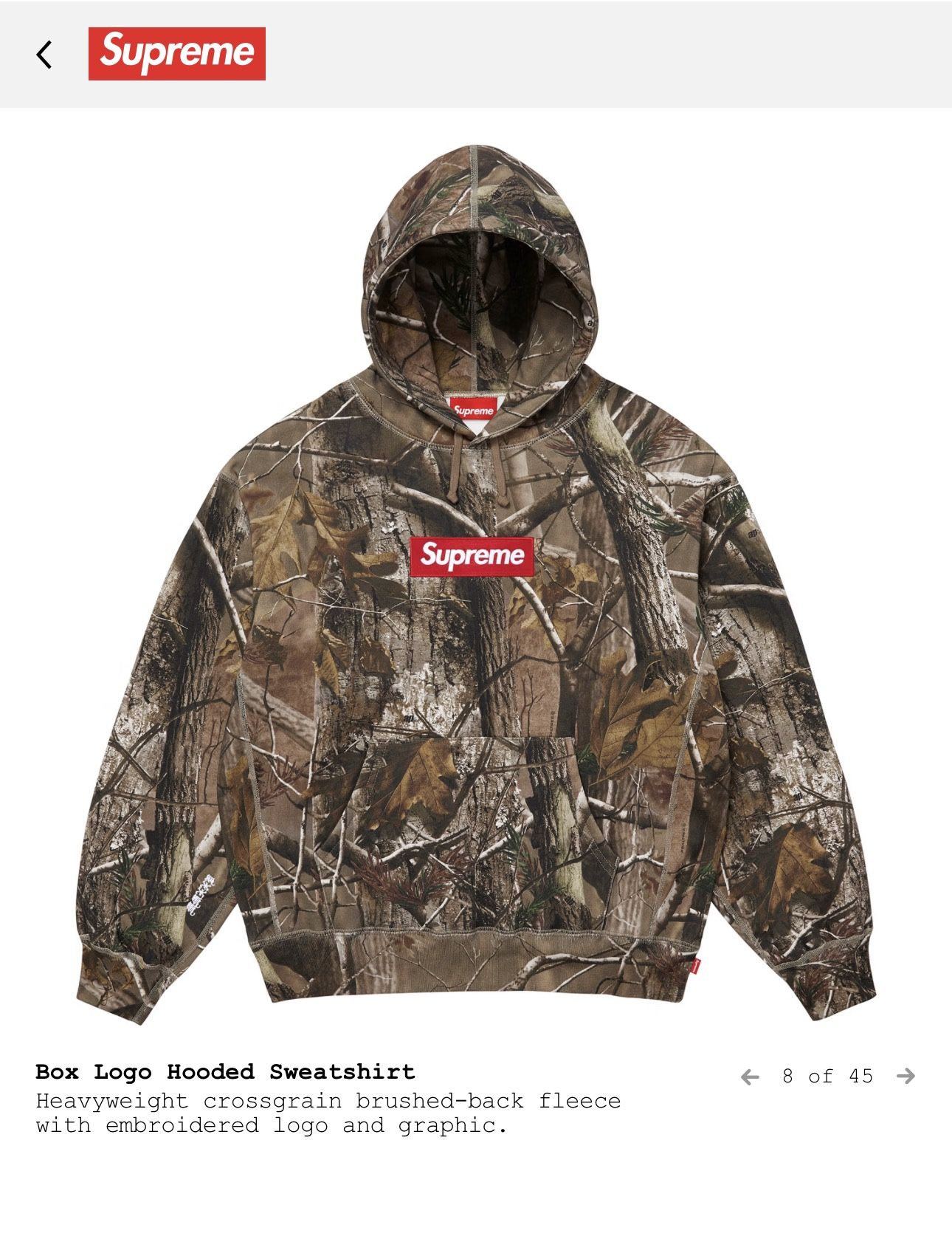 Supreme Camo Box Logo F/W25