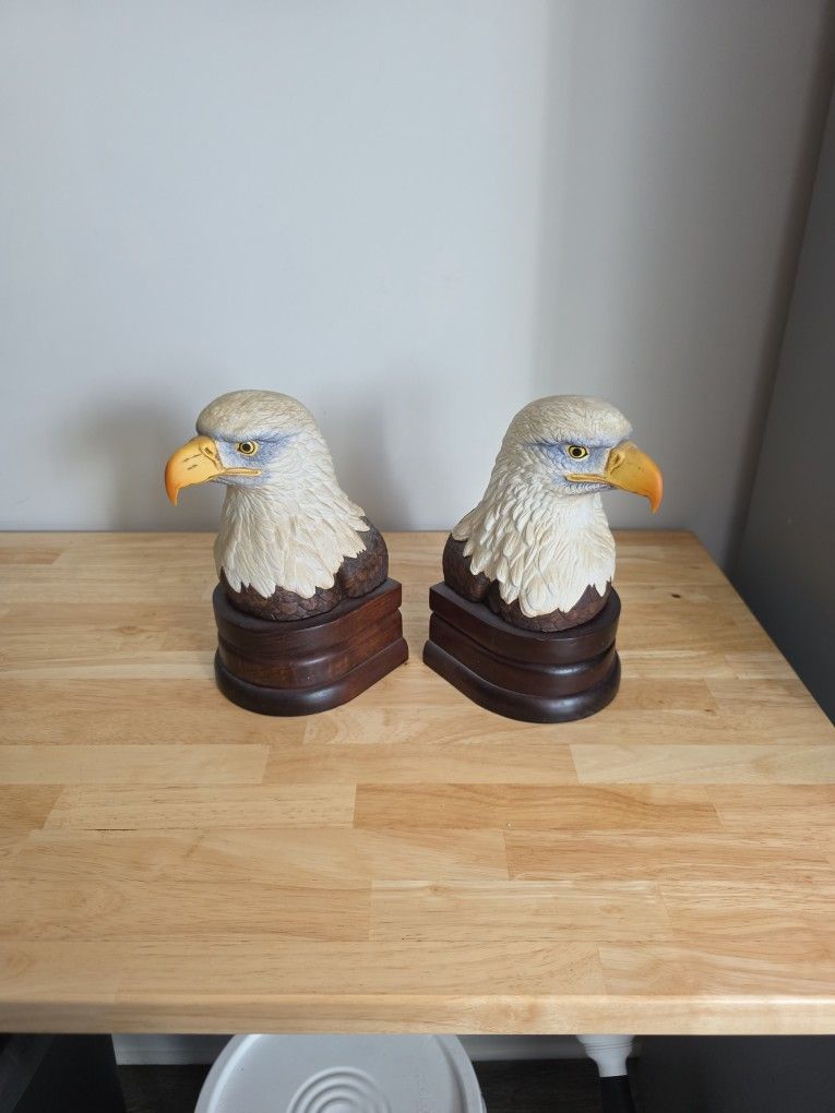 Set Of Bald Eagle Statues