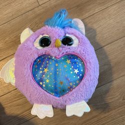 Zuru Rainbocorns Owl Purple blue and white with heart of stars