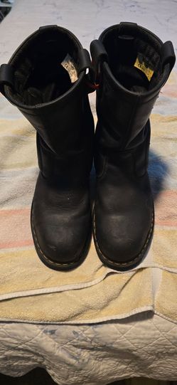 Dr Martens Air wair steel toe work boots.