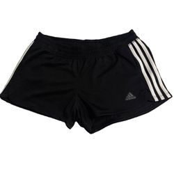 Adidas Shorts Womens Small Aeroready Pacer Running Black 3 Stripe Gym Workout
