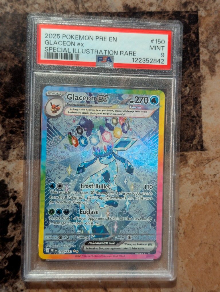 PSA 9 Glaceon Ex