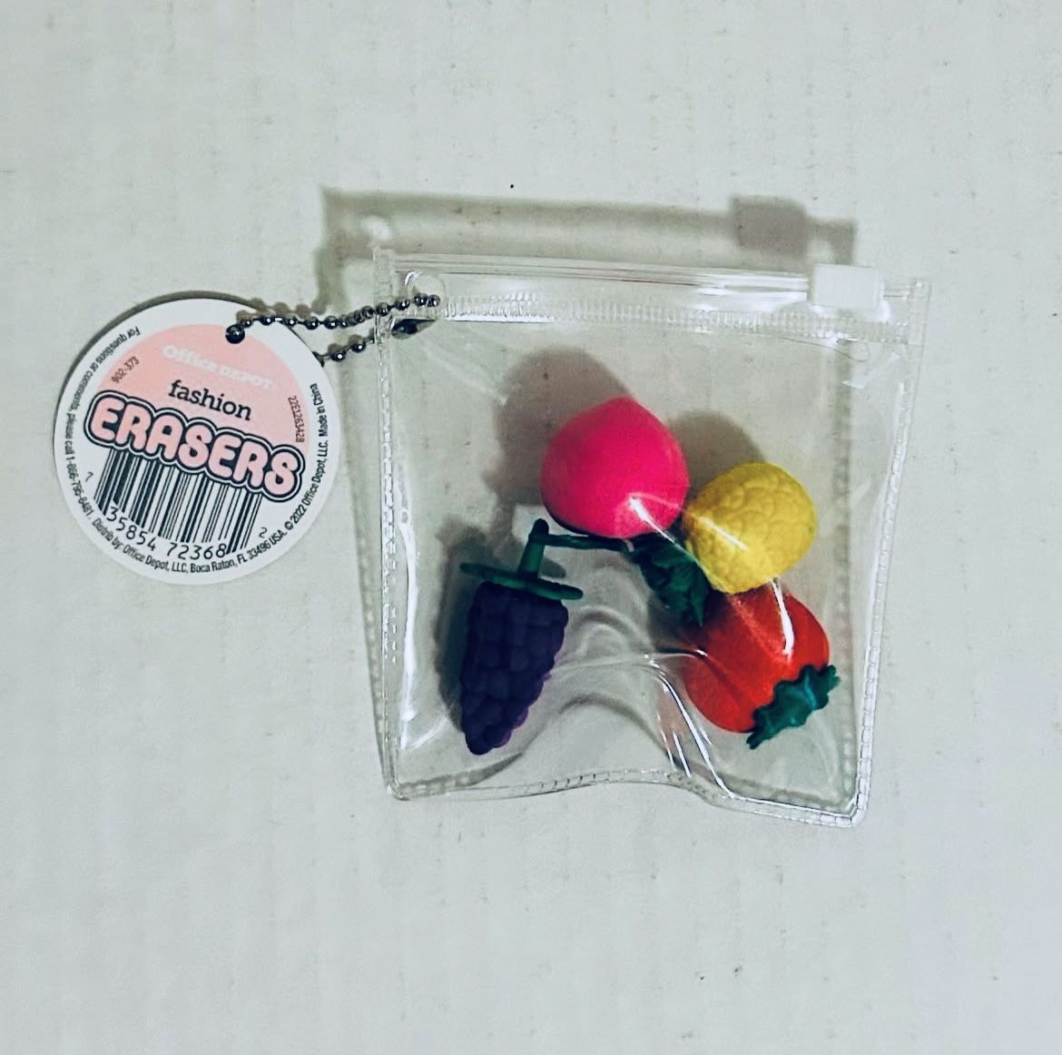 Office Depot Fun Fruit Erasers