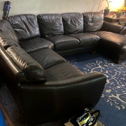 Leather Sectional 