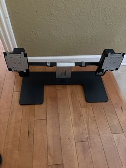 Dell MDS14 Dual 24" Monitor Stand Black U-Shaped Base Tilts / Swivel / Height