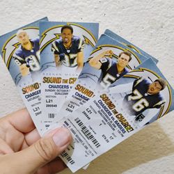 Vintage San Diego Chargers Tickets 2006 Season Scarce