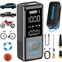 Brandnew  Tire Inflator Portable Air Compressor, 150 PSI Cordless Car Tire Air Pump with Pressure Gauge, 3.7″ LCD Screen, Auto-Shuts Off Tire Pump for