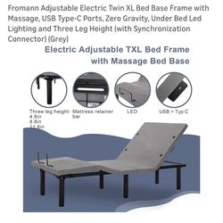 Electric twin xl bed frame