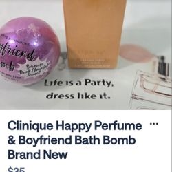 Clinque Perfume & Boyfriend Bath Bomb Brand New