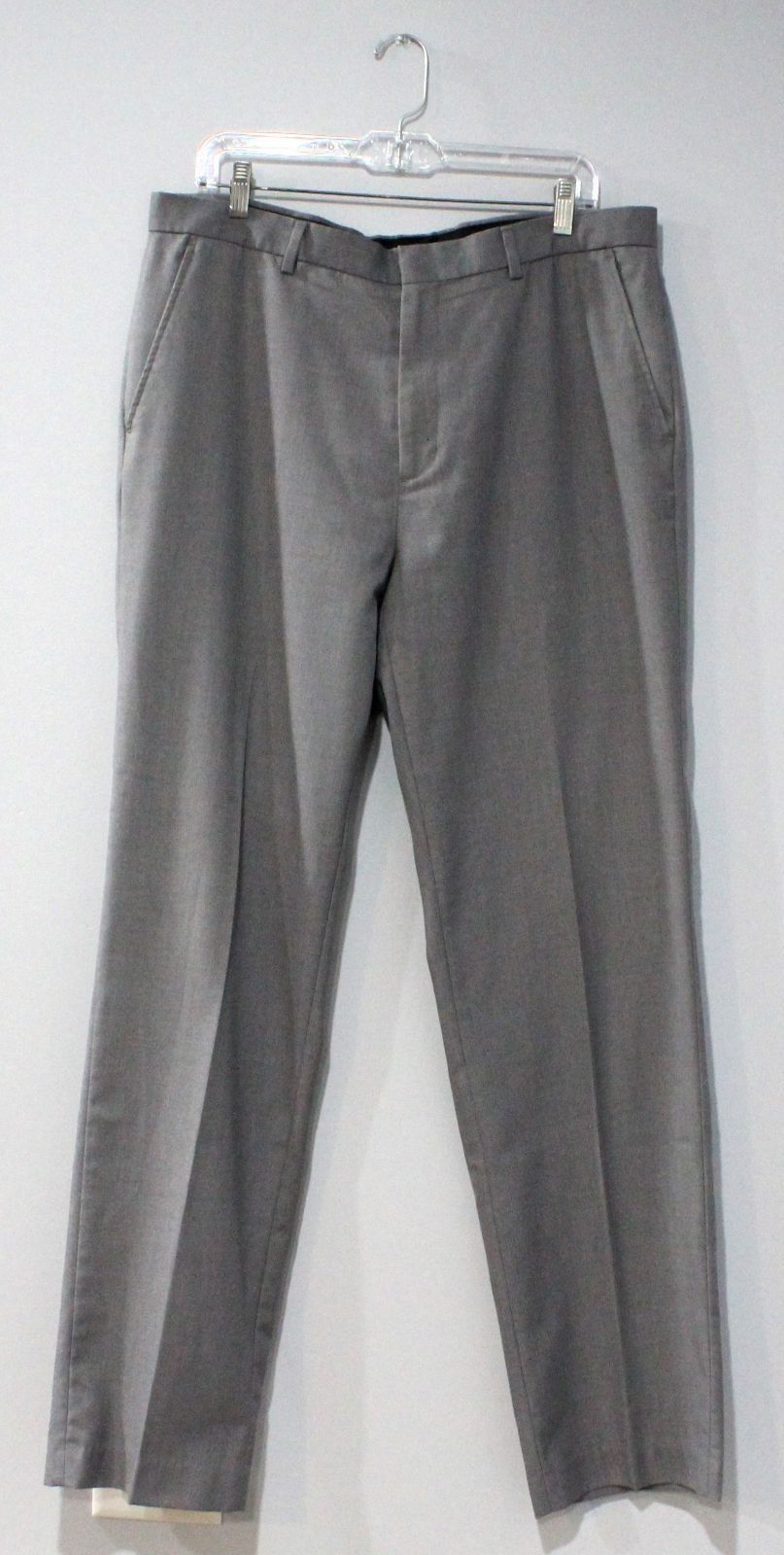 Calvin Klein Men's 36x34 Gray Dress Pants - Flat Front