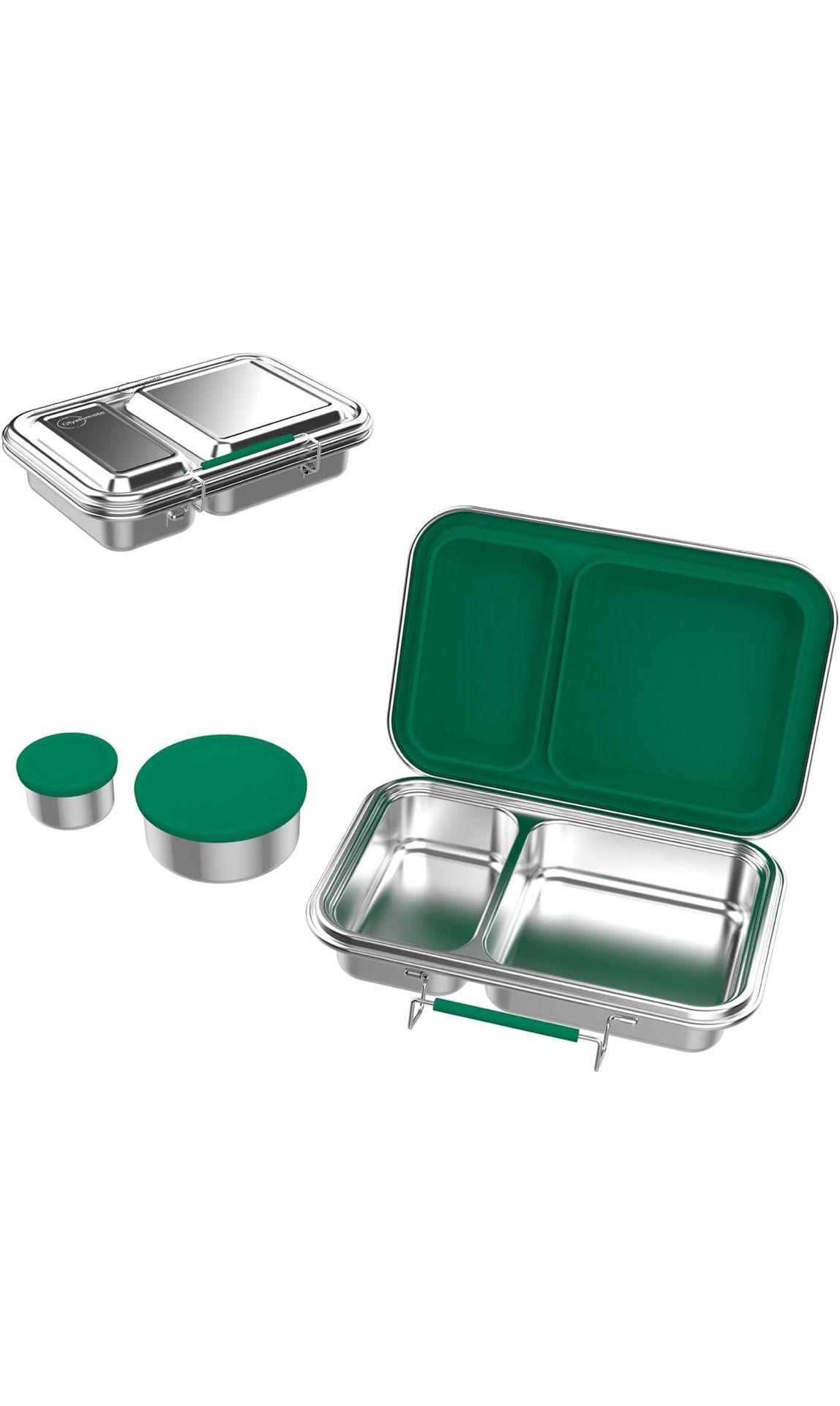 New Stainless Steel Bento Box for Adults, 2-Compartments Leak-Resistant Stainless Steel Lunch Container with 2 Container Dishwasher for Office, Picnic