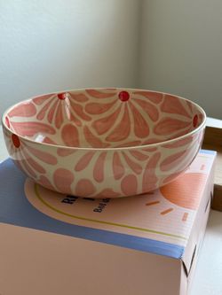 Rise & Shine Ceramics Retro Flower Fruit Bowl new in box