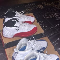 cherry 12s and navy blues 12s