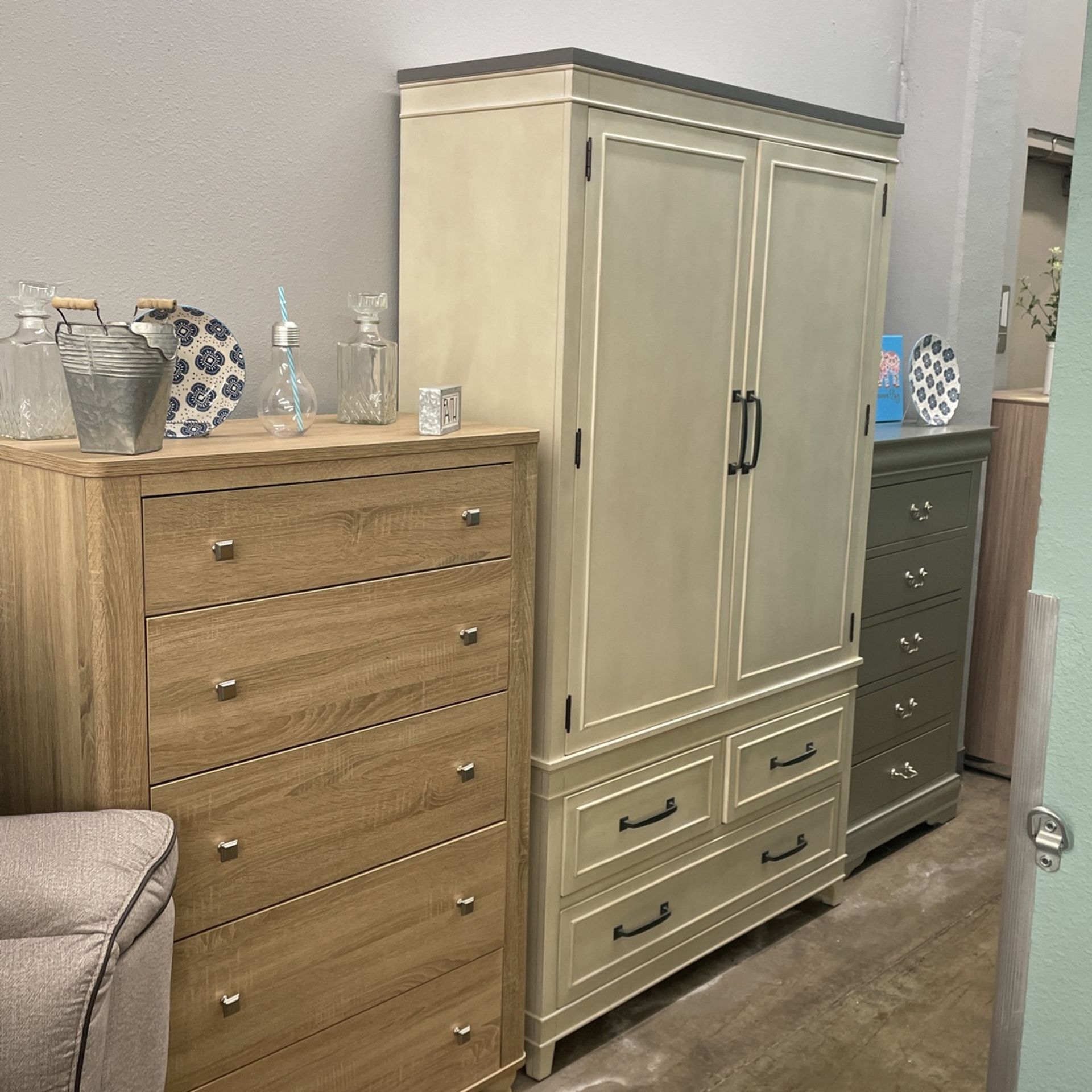 Antique White Armoire