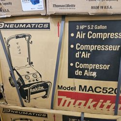 Makita
Big Bore 5.2 Gal. 140 PSI 3.0 HP Portable Corded Electric Horizontal Single Tank 90 dBA Air Compressor (2 CFM at 90 PSI