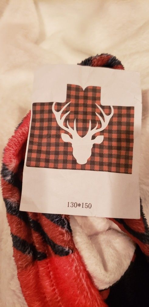 Hooded Holiday Deer Blanket