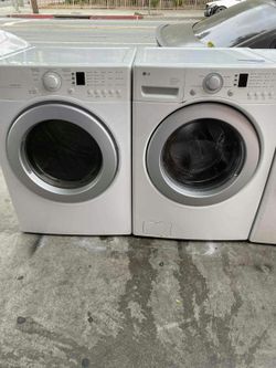 LG WASHER AND GAS DRYER SET FRONT LOAD SIDE BY SIDE OR STACKED
