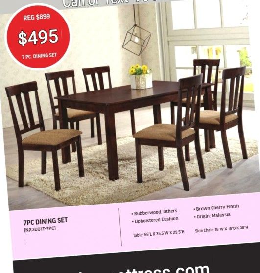 7 piece new table set